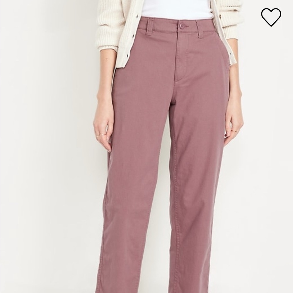 Old Navy Mauve Straight Leg Chino Pants